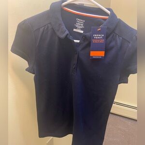 French Toast Navy Peter Pan Collar Polo